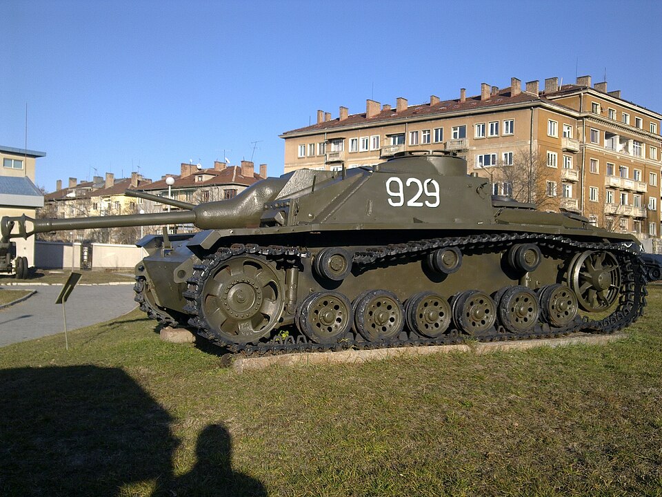 StuG III assault gun displayed in Sofia, Bulgaria