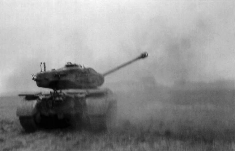 M26 Pershing tank crossing at Remagen, March 1945