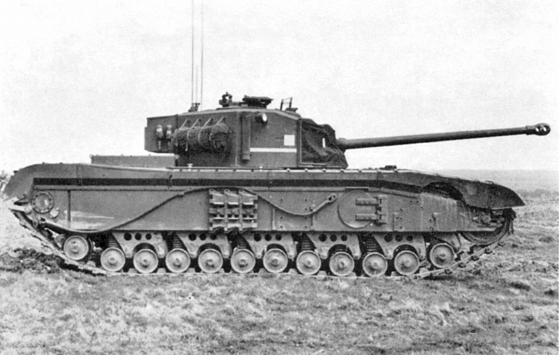 Black Prince A43 infantry tank prototype, side view