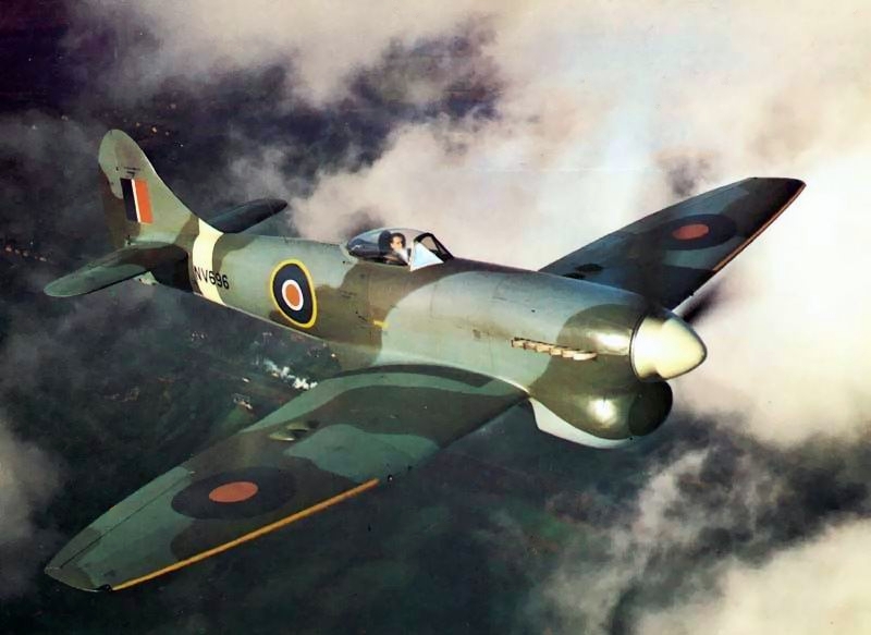 Hawker Tempest V in flight, November 1944